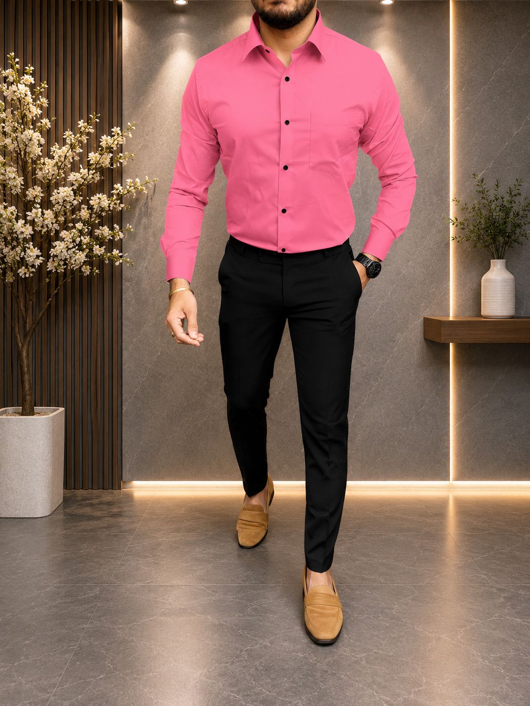 khodiyar fashion Men Cotton Blend Shirt Pant Set-picture-33