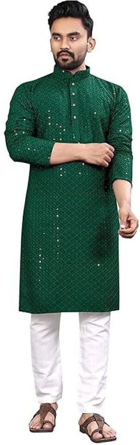trypro Men Cotton Rayon Kurta Pyjama Set-picture-22