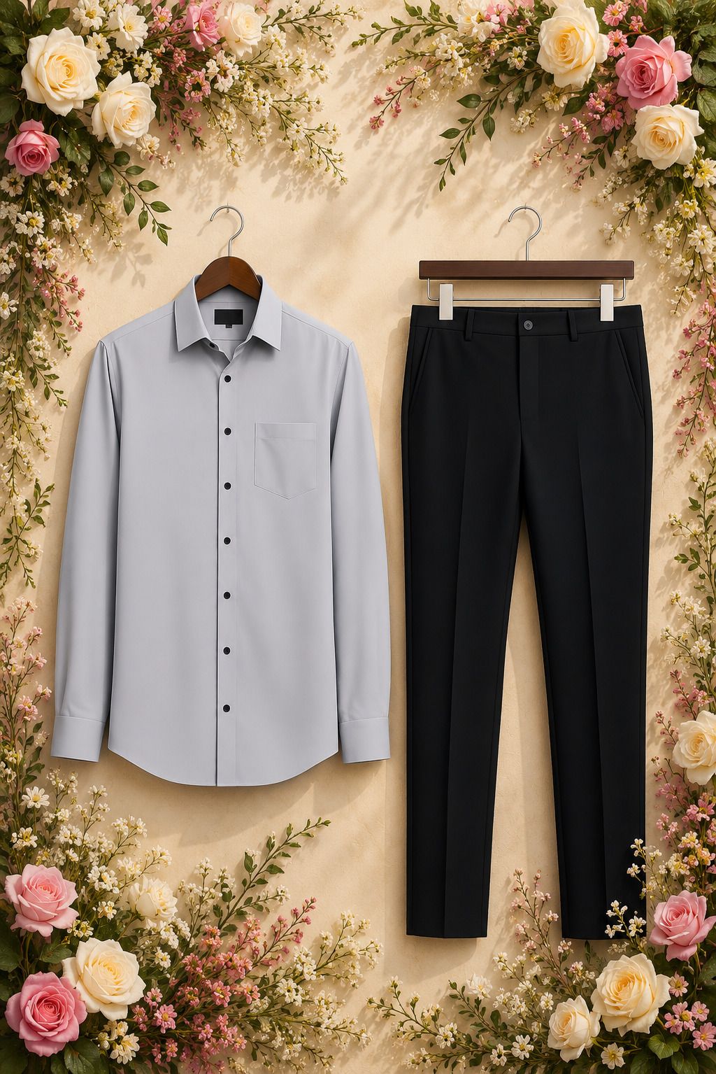 Men Cotton Blend Shirt Pant Set-image-14