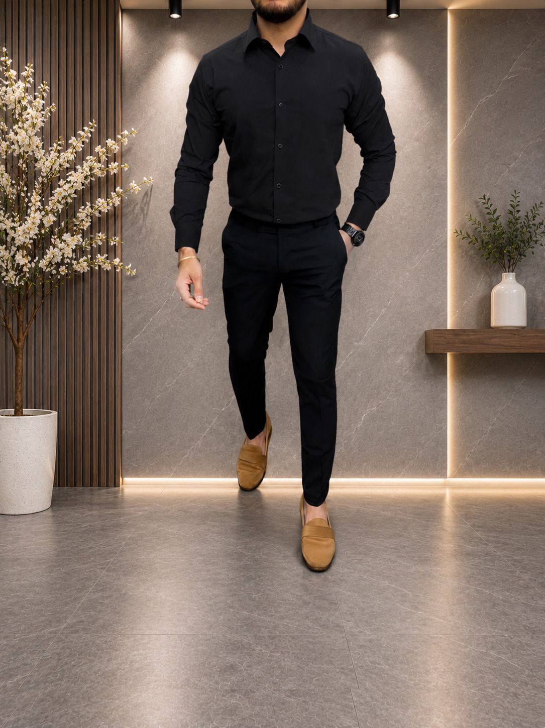 khodiyar fashion Men Cotton Blend Shirt Pant Set-picture-37