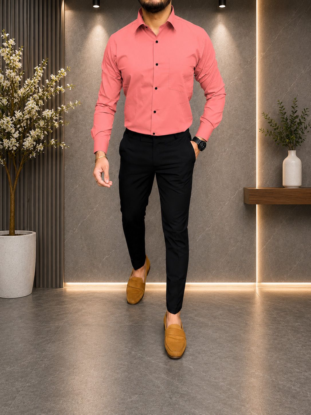 khodiyar fashion Men Cotton Blend Shirt Pant Set-picture-31