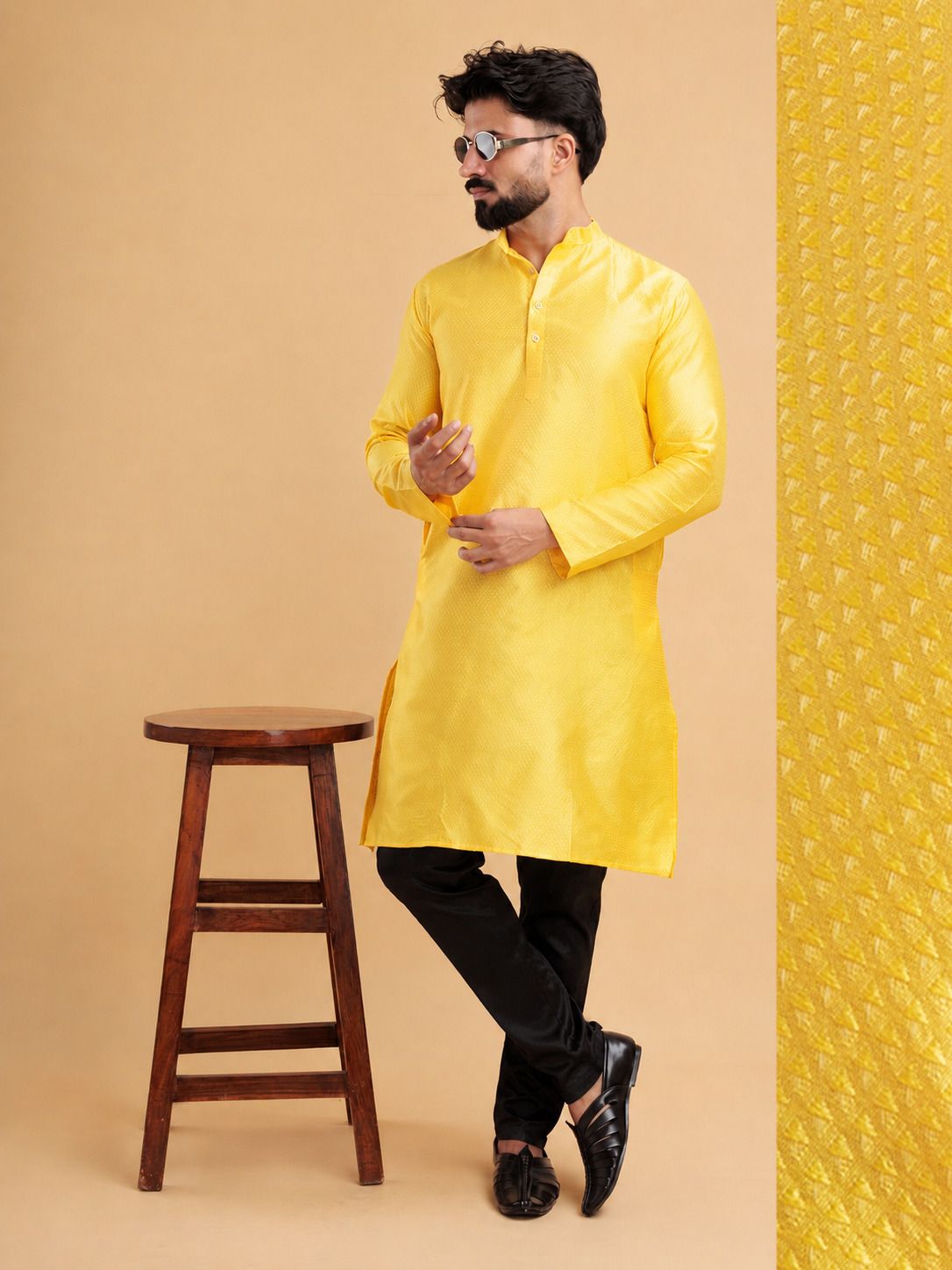 tsarina Men Cotton Silk Kurta Pyjama Set-picture-33