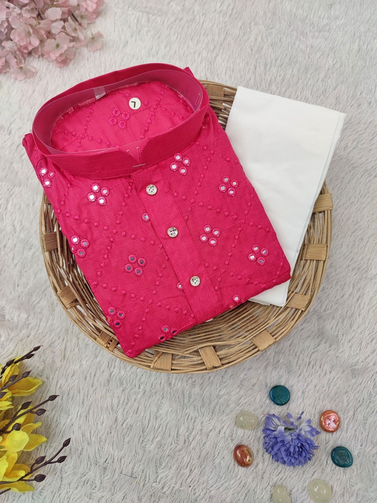 valaki Men Cotton Blend Kurta Pyjama Set-picture-14