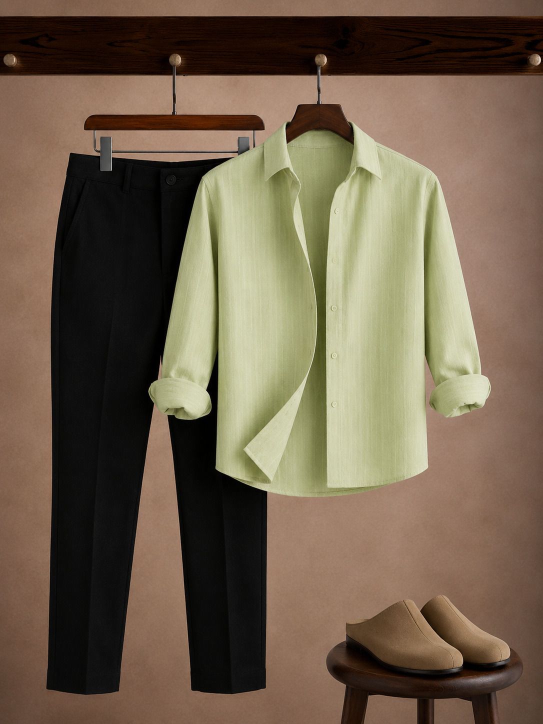 Men Cotton Blend Shirt Pant Set-image-19