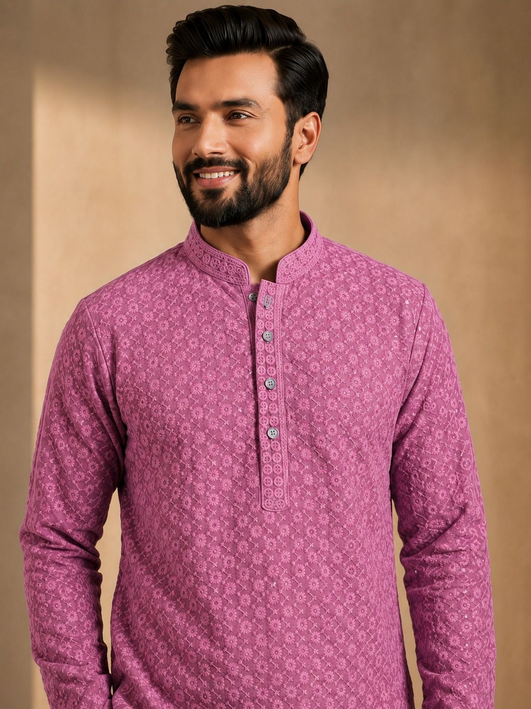 aayanvi enterprise Men Chiffon Kurta Set-picture-8