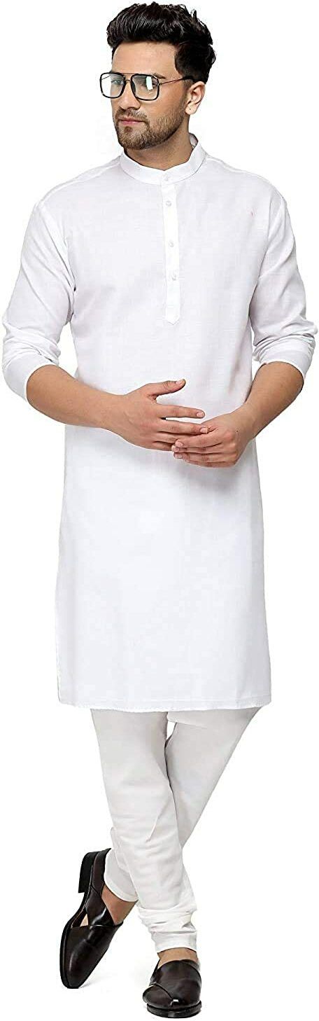 anujfh Men Cotton Blend Kurta Churidar Set-picture-21