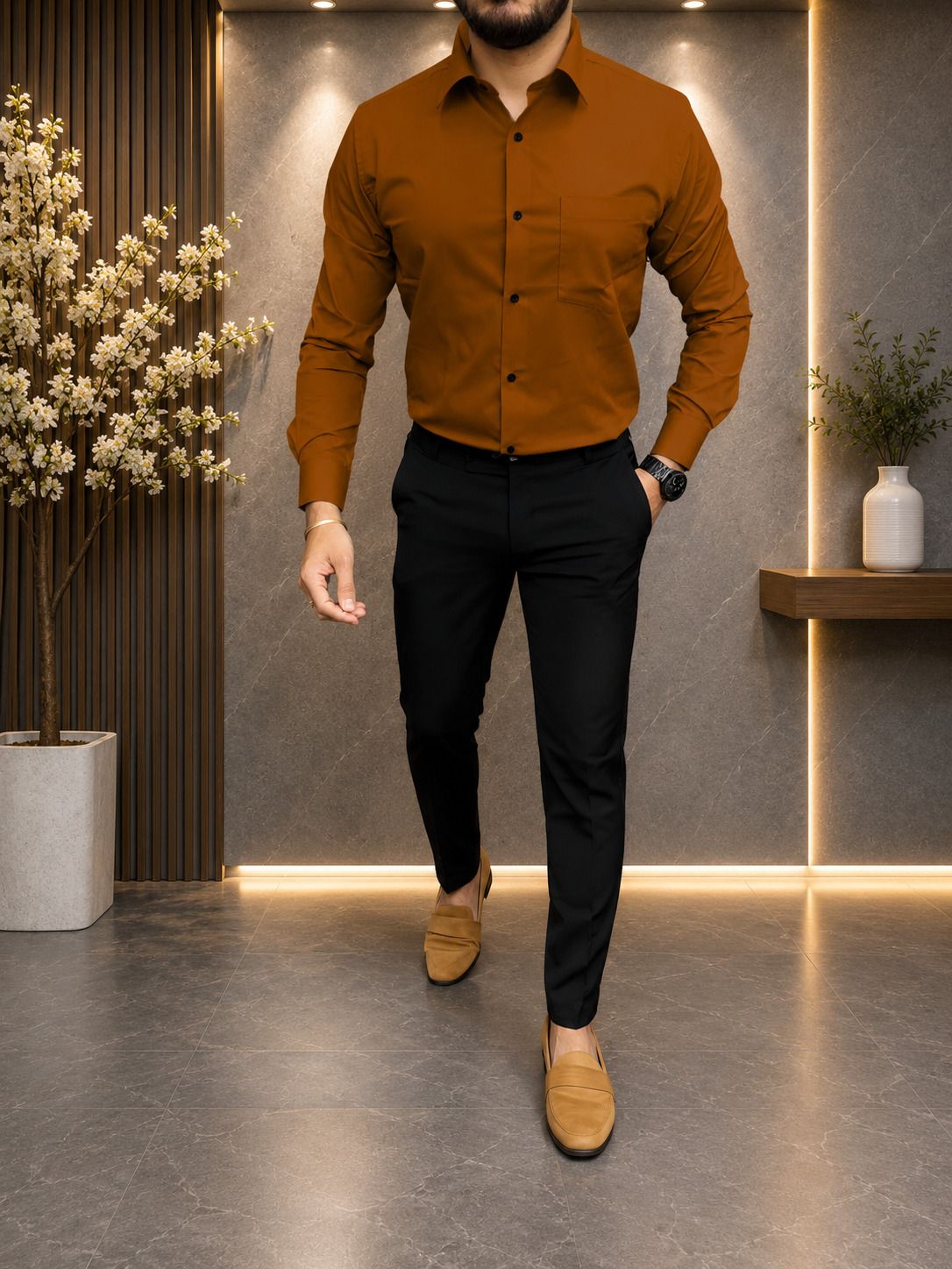 khodiyar fashion Men Cotton Blend Shirt Pant Set-picture-27