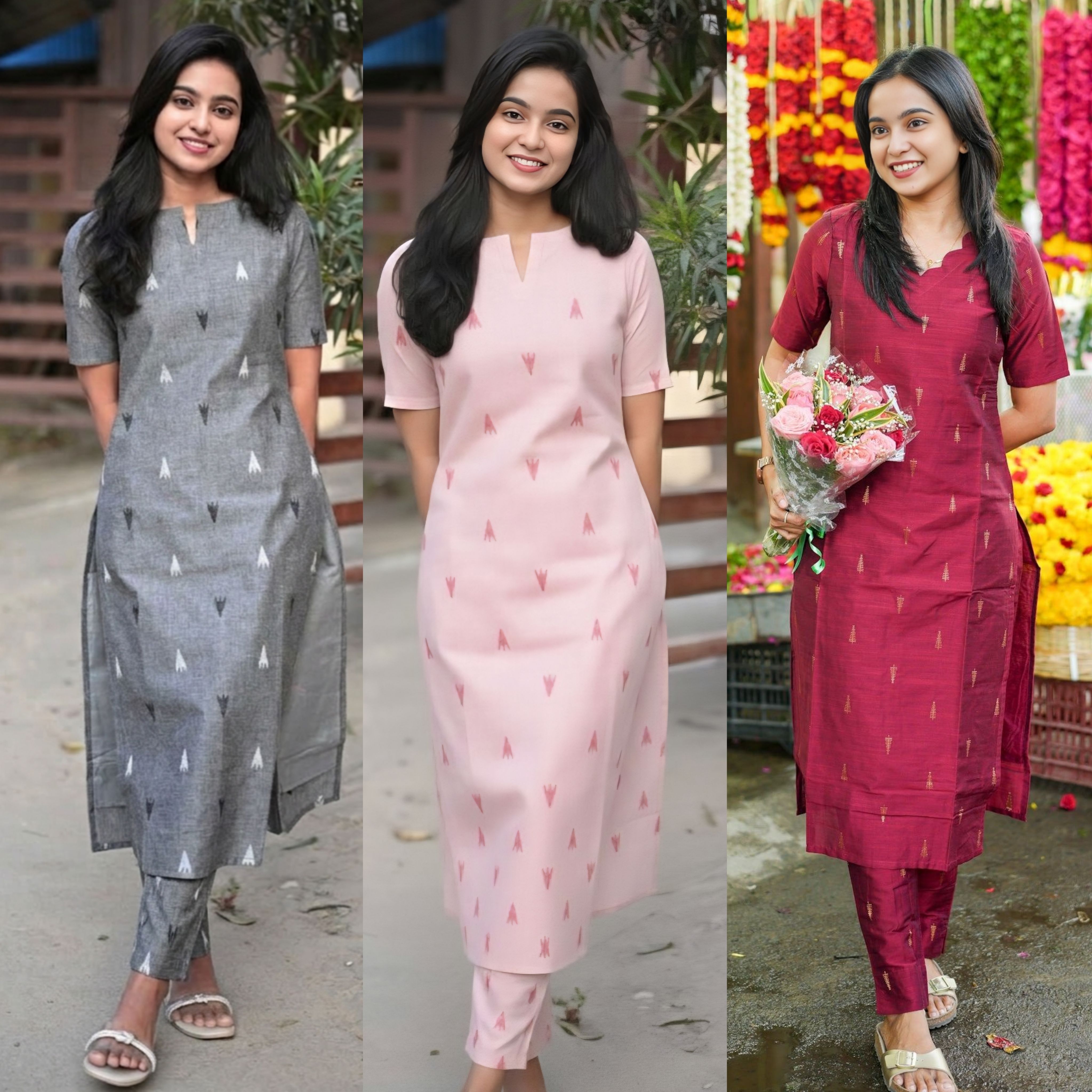 Women Cotton Blend Kurta Pant Set-image-21