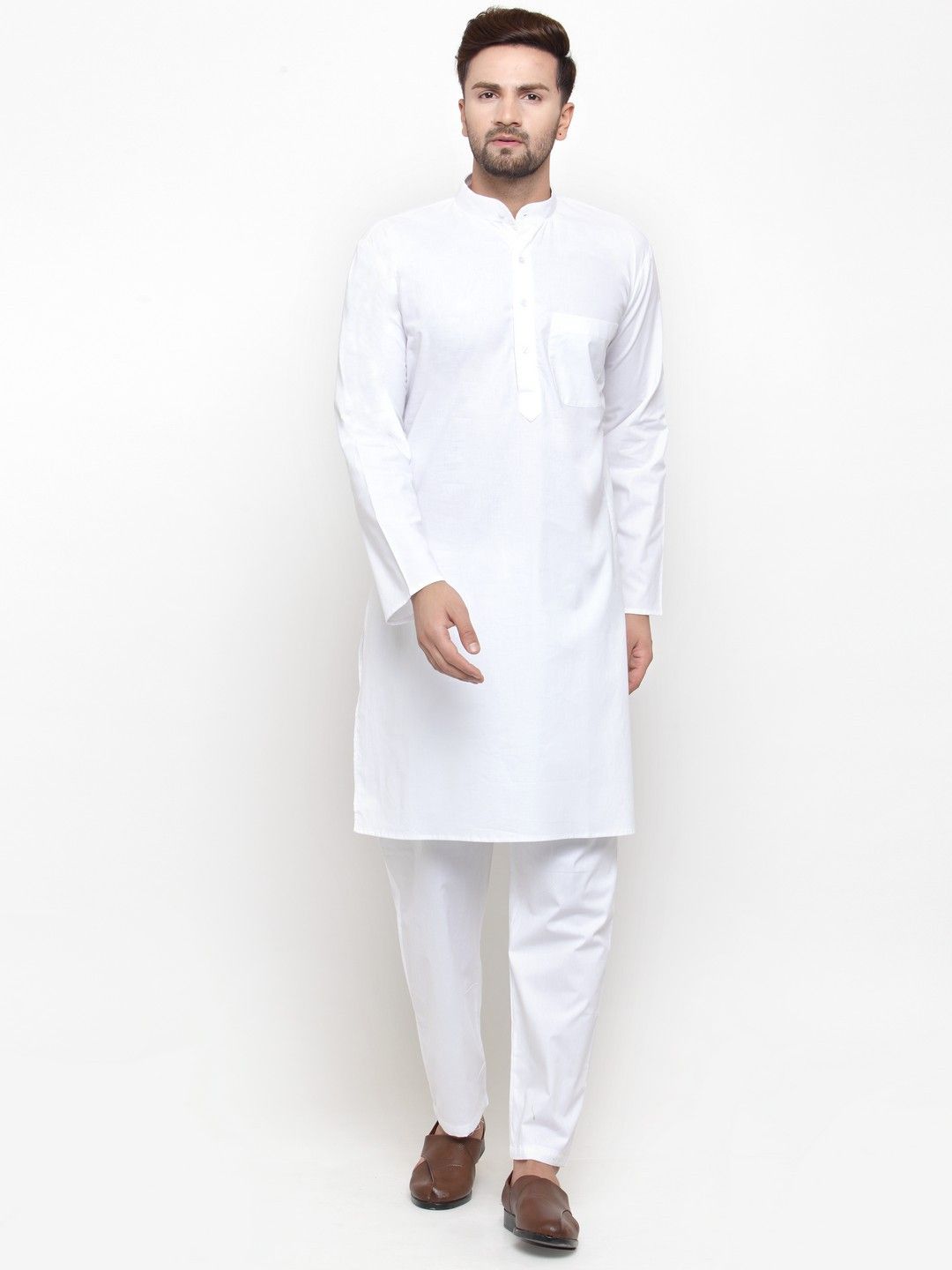 jompers Men Cotton Blend Kurta Churidar Set-picture-28