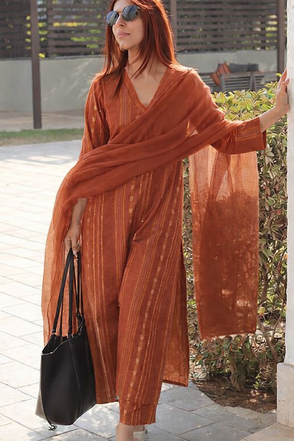 Women Viscose Rayon Kurti Pant Dupatta Set-image-26
