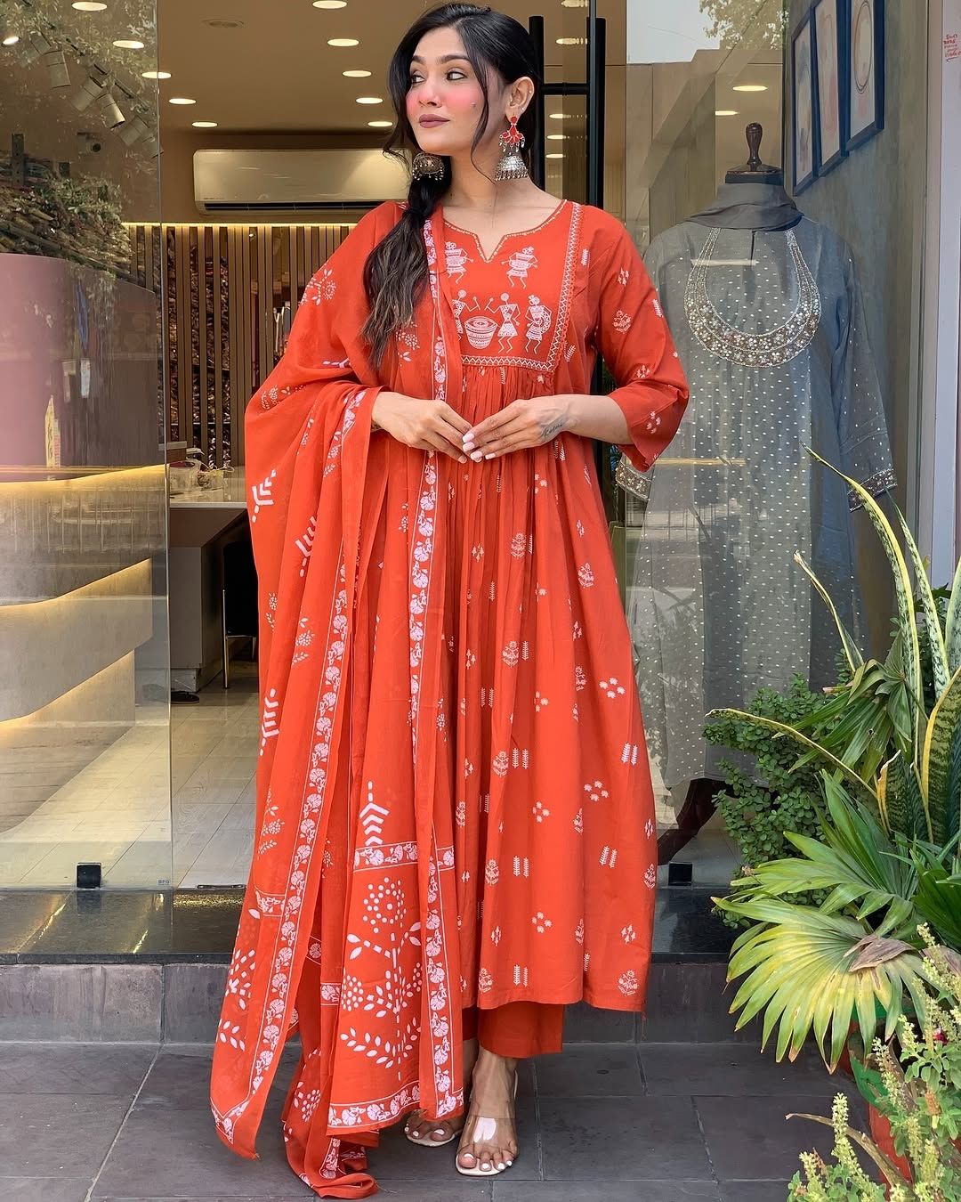 Women Viscose Rayon Kurti Pant Dupatta Set-image-19