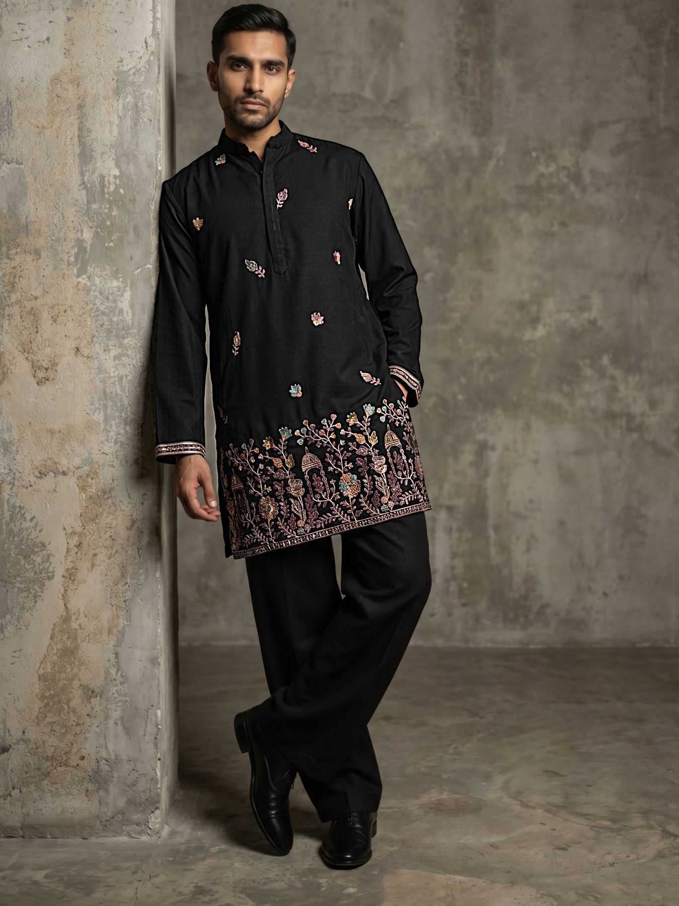 jompers Men Cotton Blend Kurta Pyjama Set-picture-30