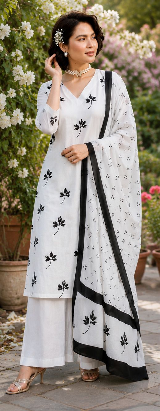 Printed Kurta, Salwar & Dupatta Set-image-49