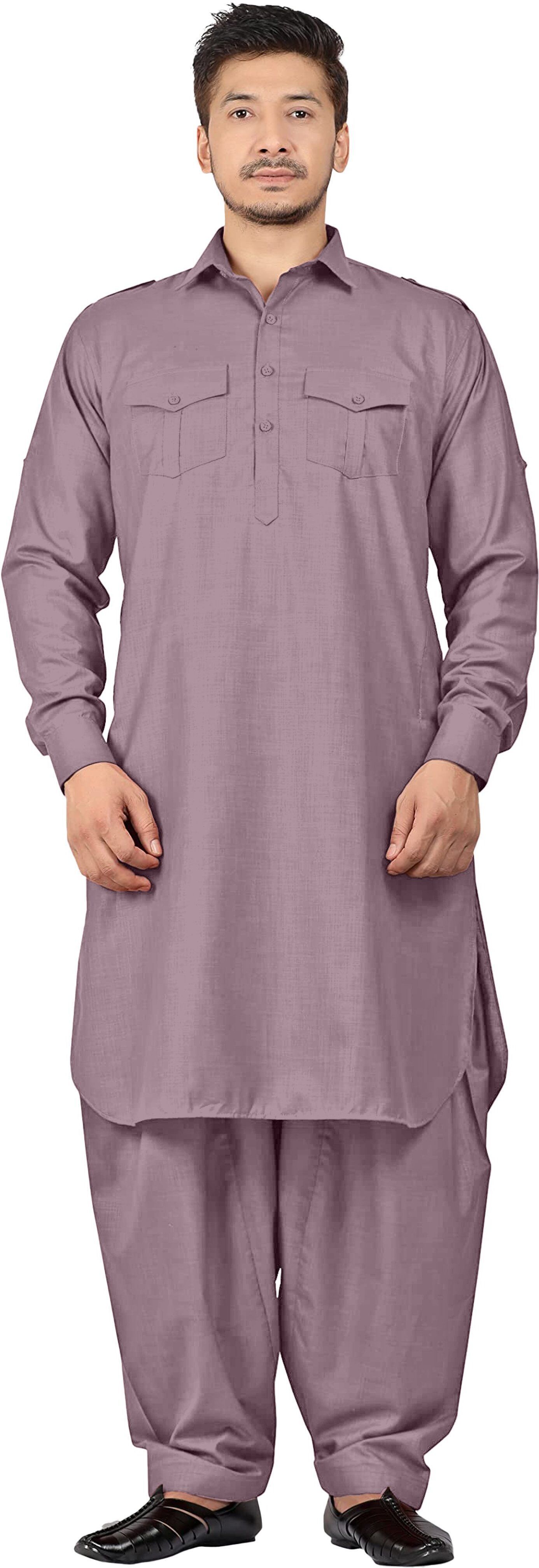 Men Cotton Blend Kurta Pyjama Set-image-20