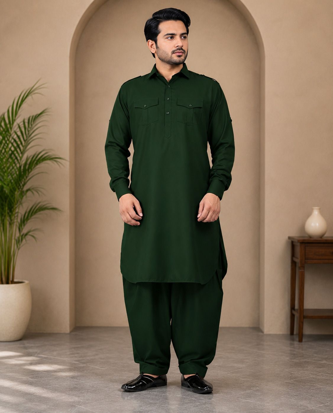 trypro Men Cotton Blend Kurta Pyjama Set-picture-13