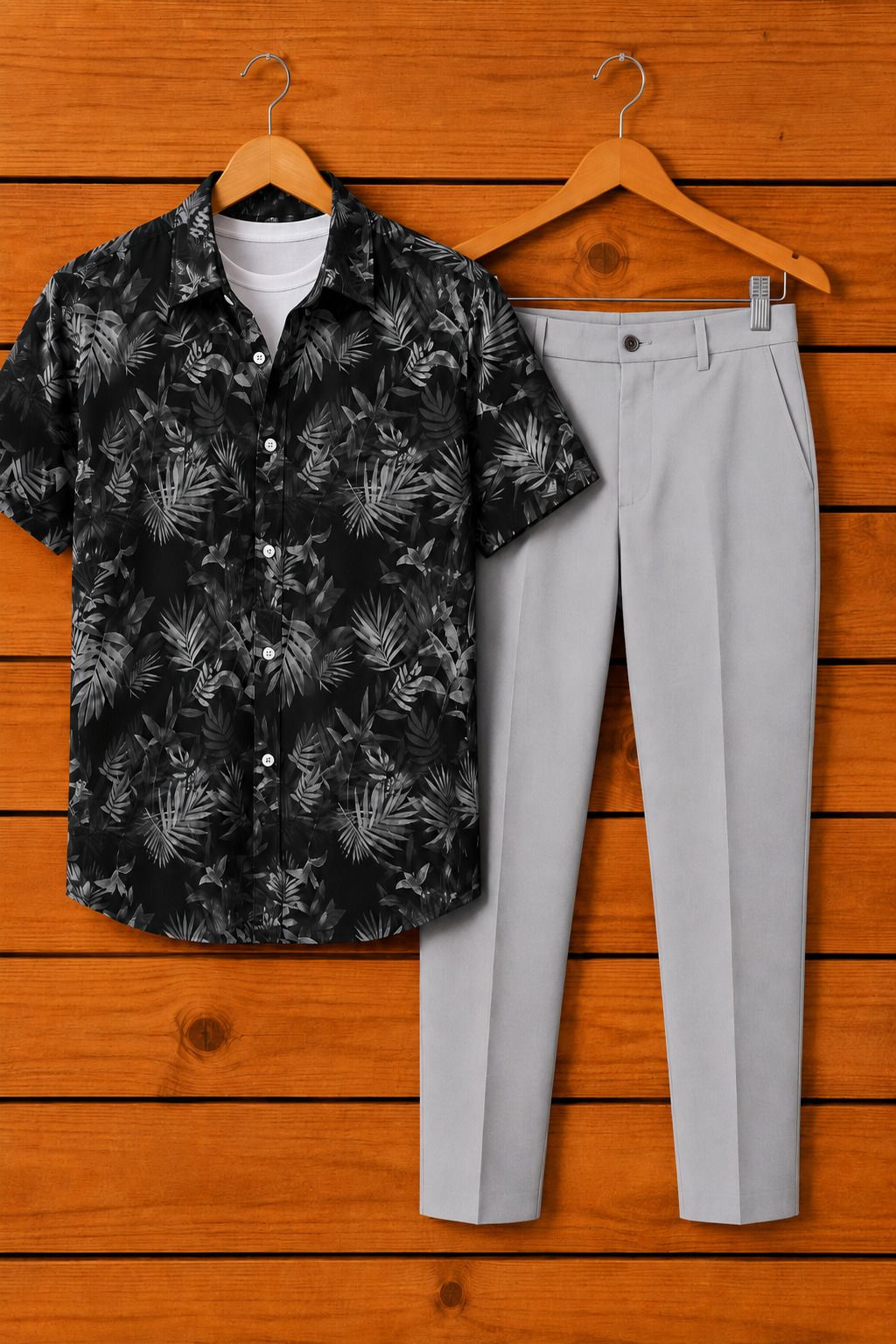 Men Cotton Blend Shirt Pant Set-image-39