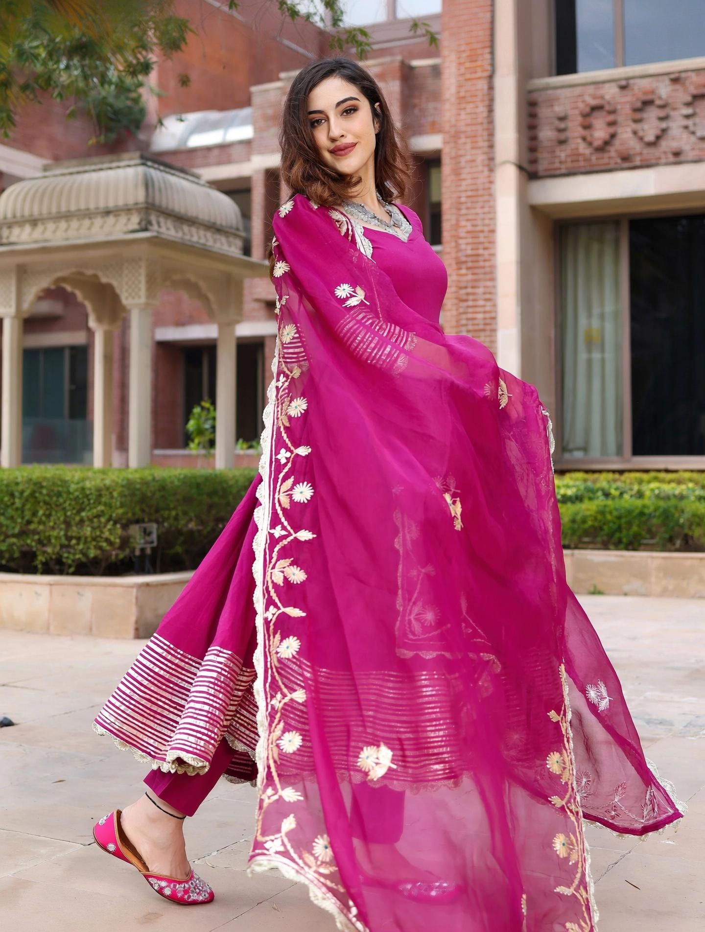the style story Women Viscose Rayon Kurta Pyjama Dupatta Set-picture-40