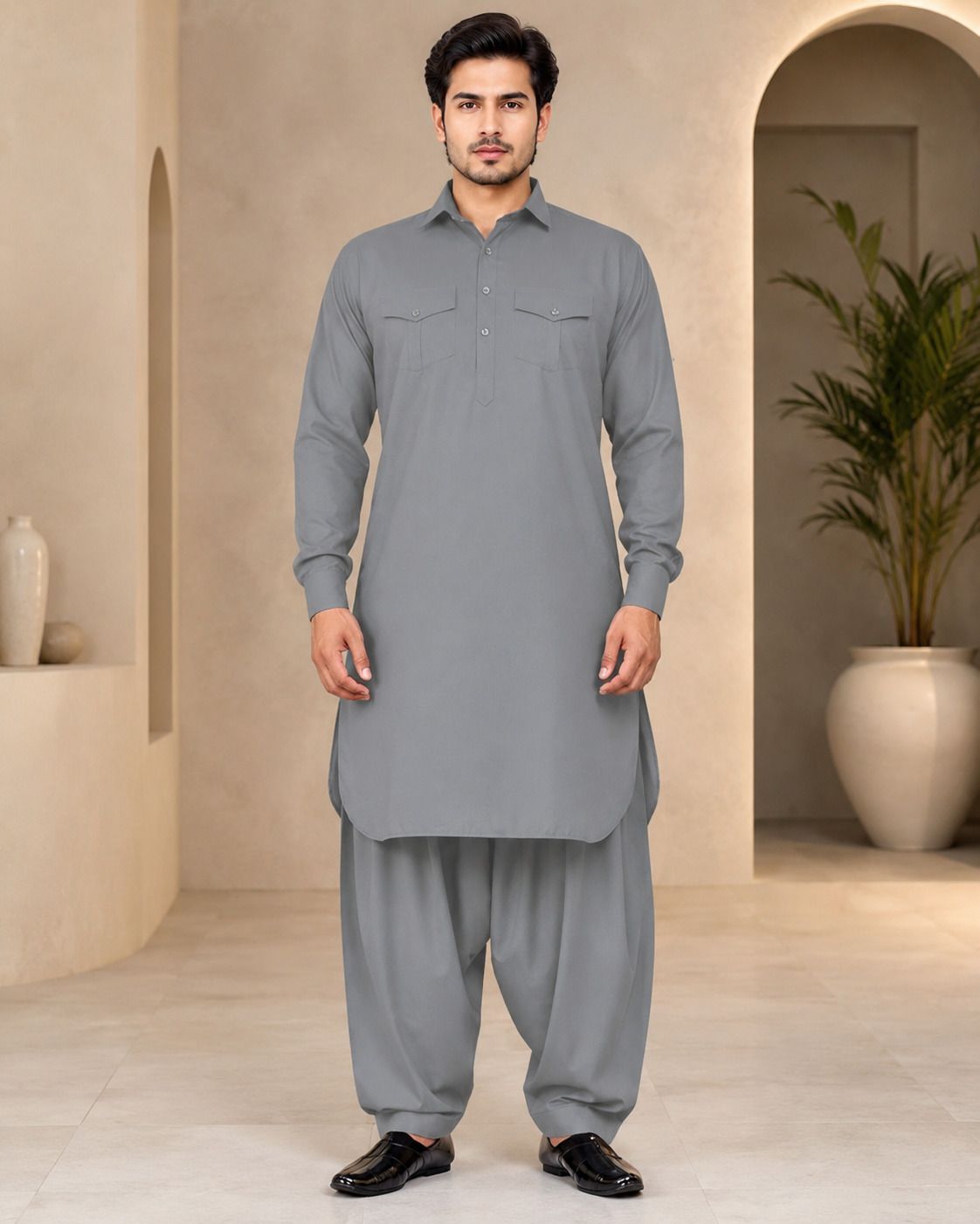 trypro Men Cotton Blend Kurta Pyjama Set-picture-0