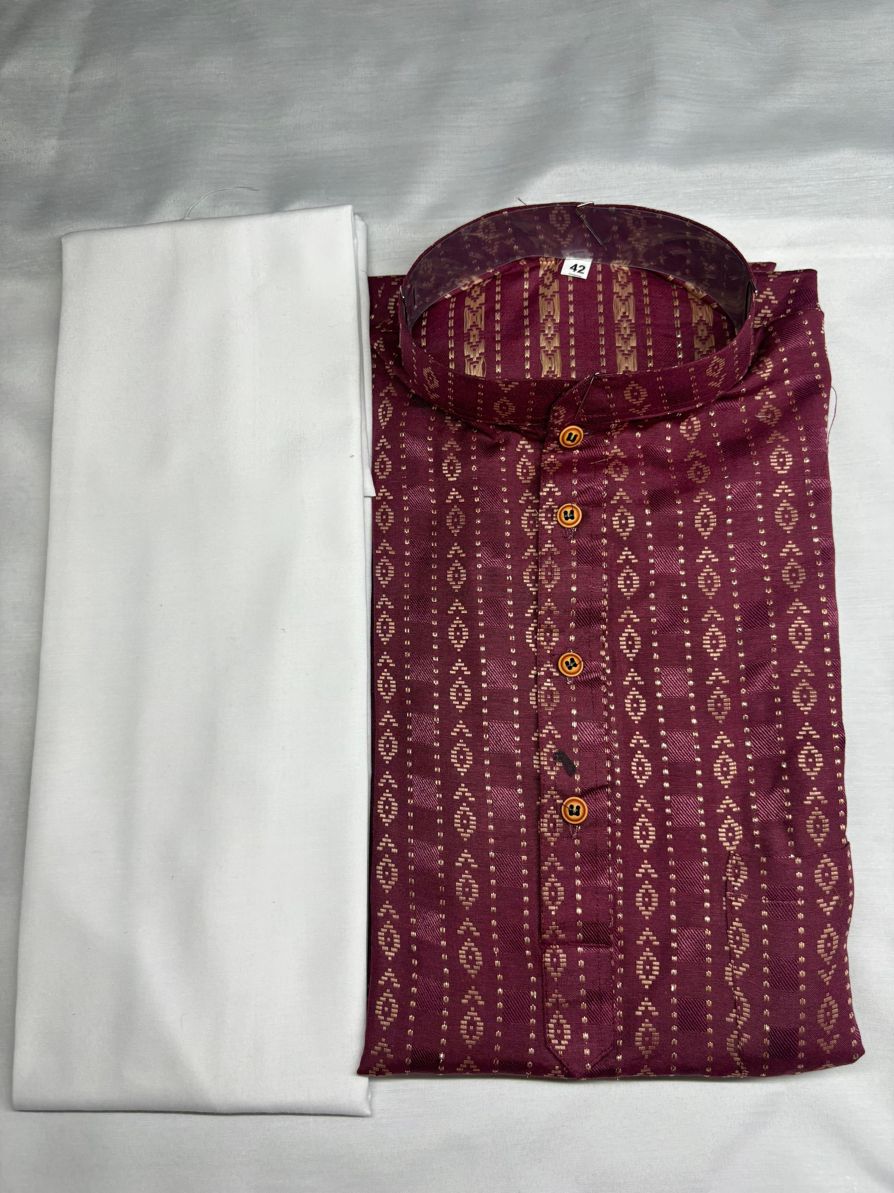 saif chikan handicraft Men Cotton Blend Kurta Pyjama Set-picture-21