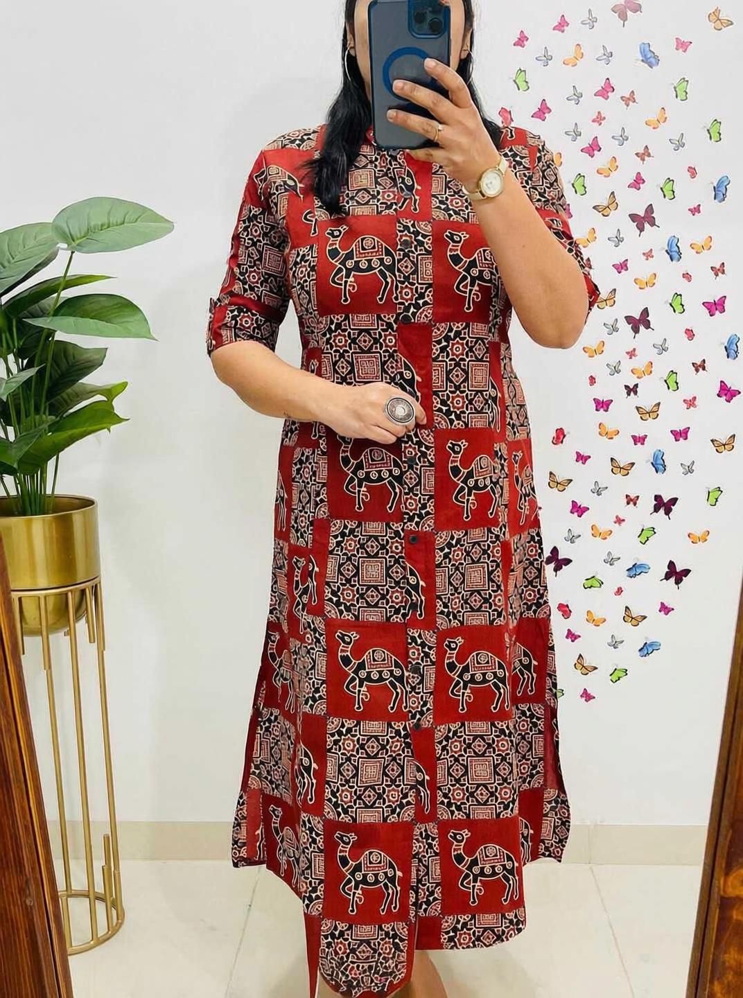 Women Viscose Rayon Kurti Pant Set-image-13