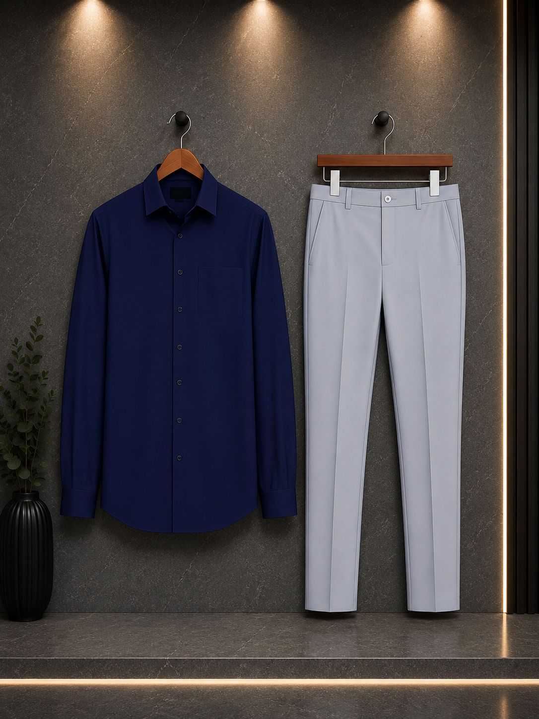 mahi enterprise Men Cotton Blend Shirt Pant Set-picture-17