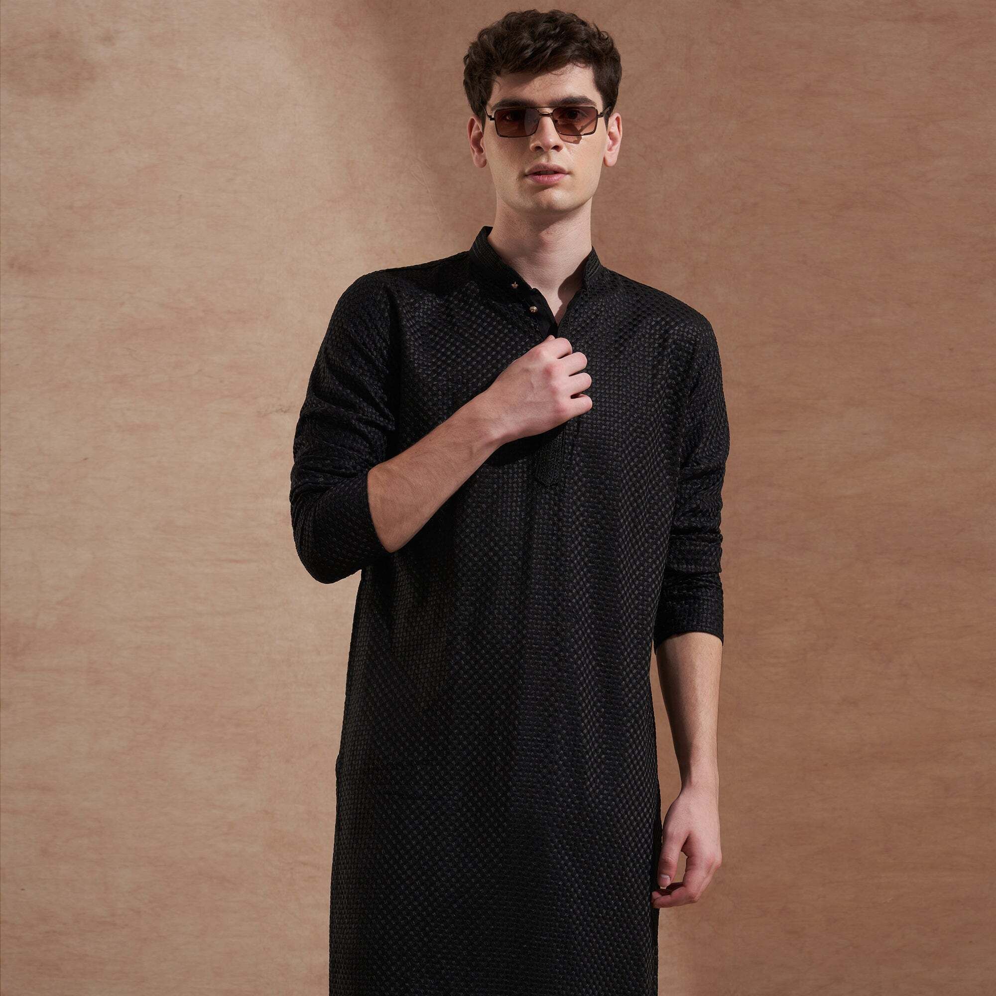 trybuy.in Men Cotton Blend Kurta Set-picture-27