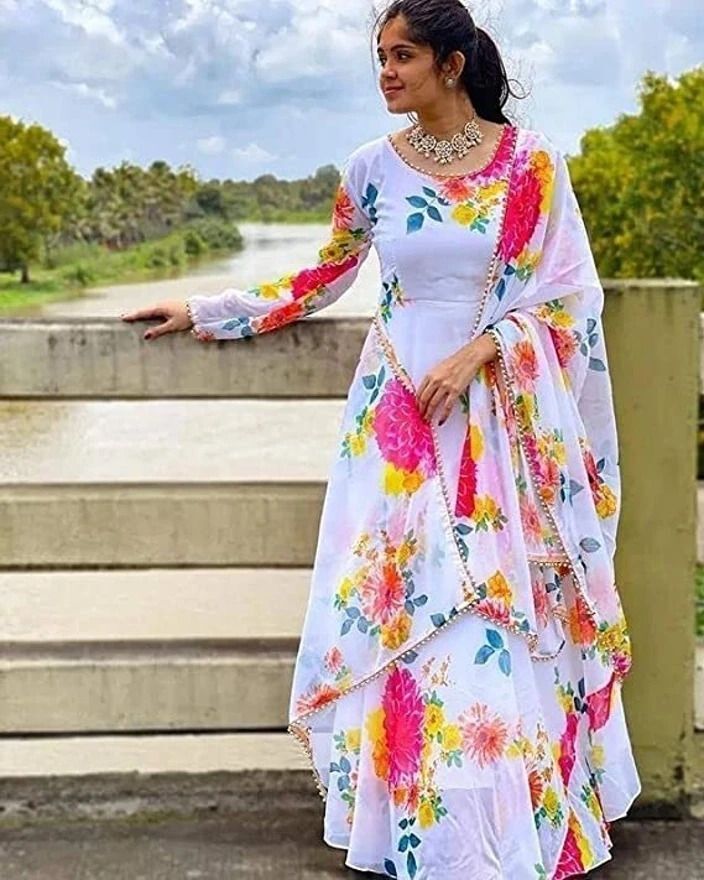 bittu fashion Georgette Stitched Anarkali Gown-picture-13