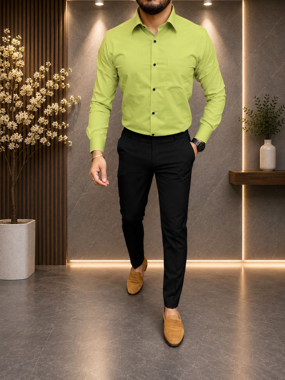 khodiyar fashion Men Cotton Blend Shirt Pant Set-picture-23
