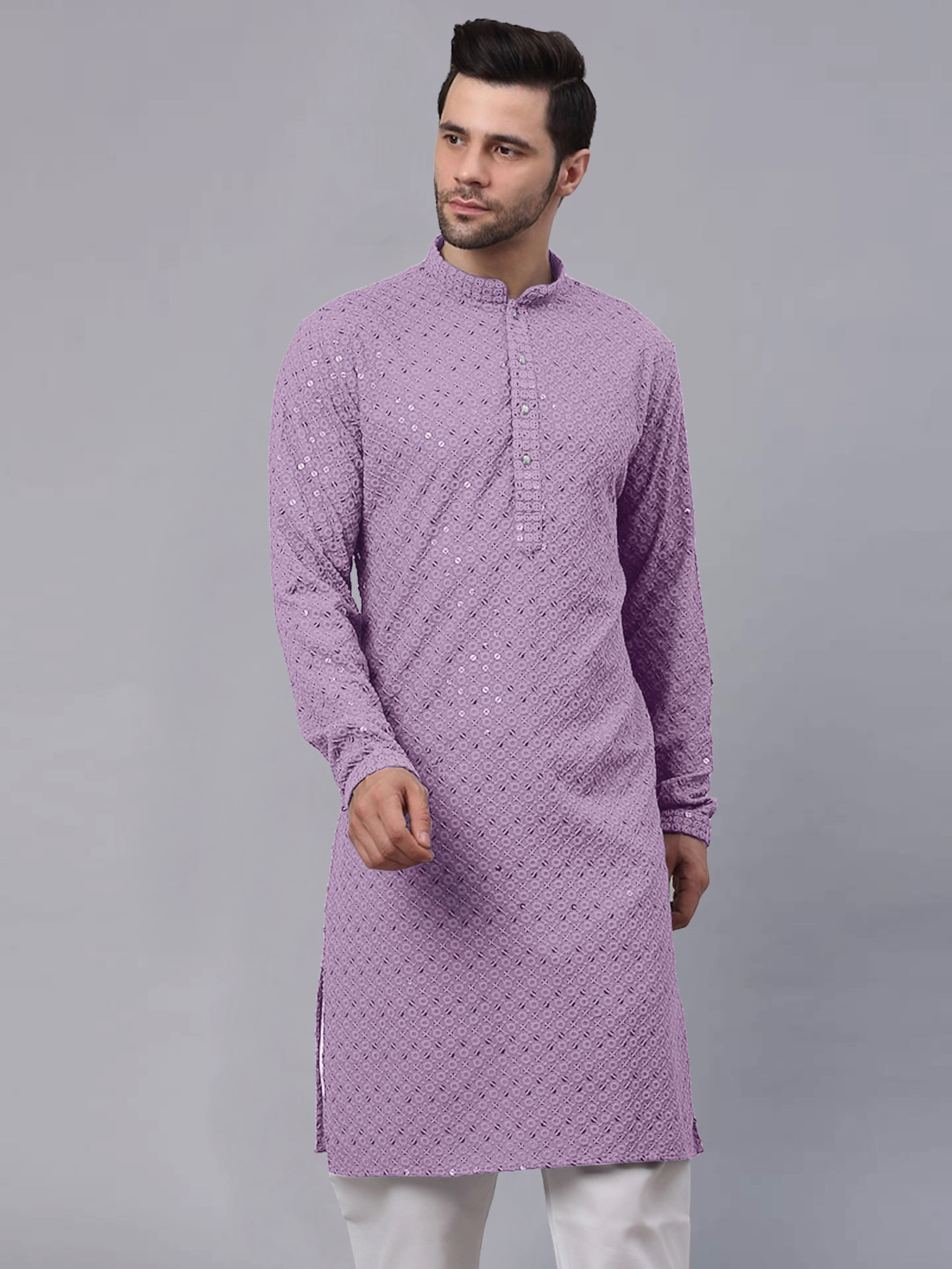 Men Cotton Rayon Kurta Pyjama Set