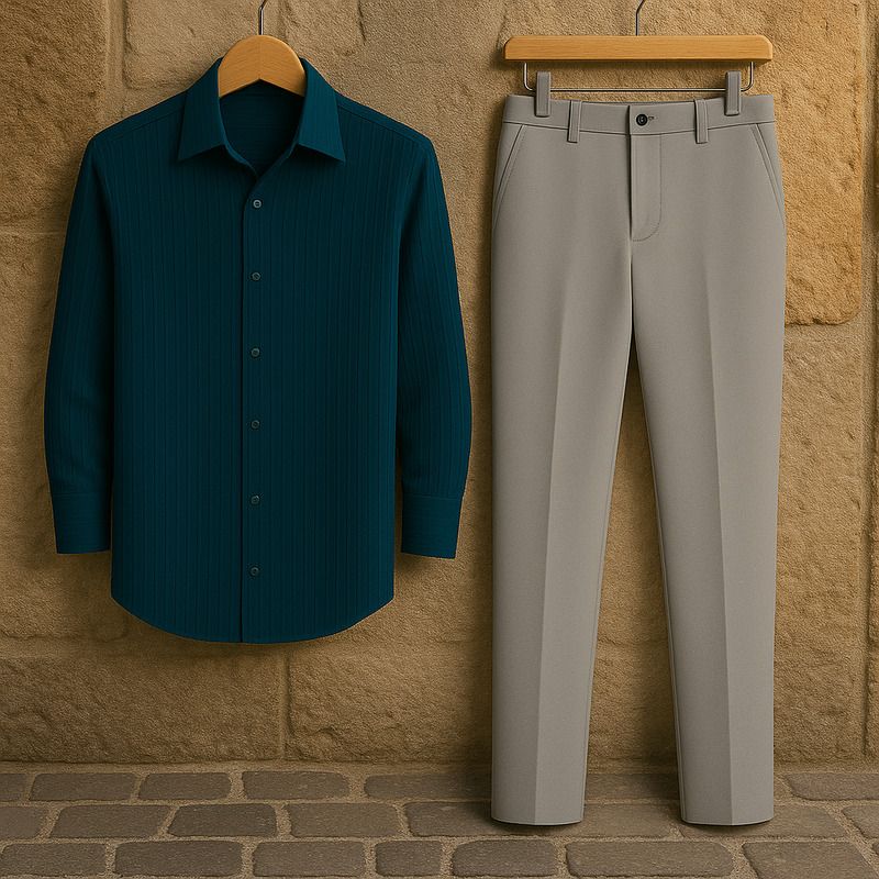 tyrell Men Cotton Blend Shirt Pant Set-picture-12