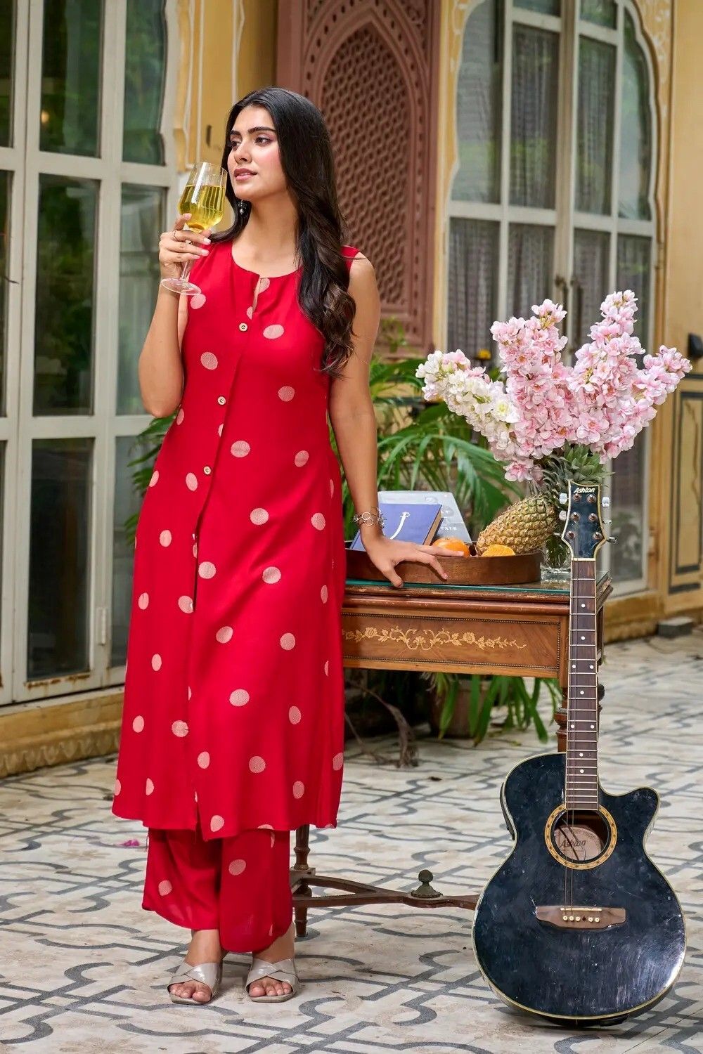 mahadev Women Viscose Rayon Kurta Palazzo Set-picture-31