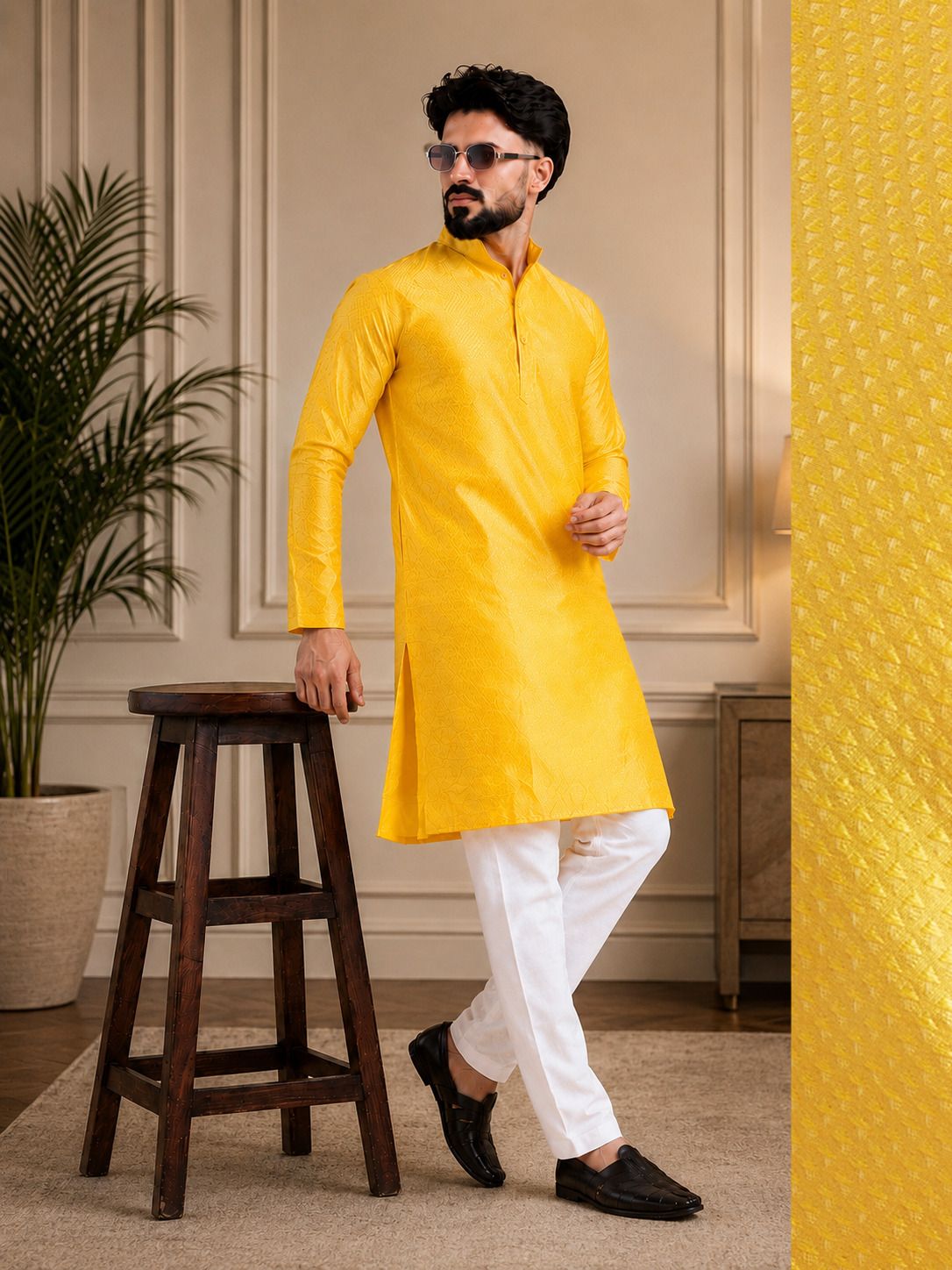 tsarina Men Cotton Silk Kurta Pyjama Set-picture-32