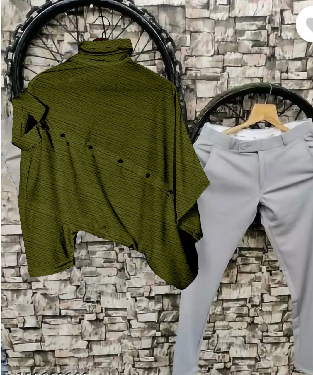combraided Men Polyester Shirt Pant Set-picture-27