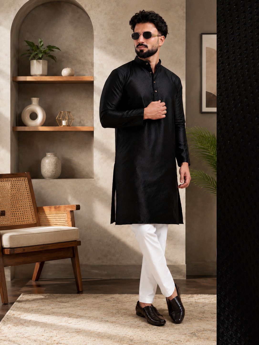 tsarina Men Cotton Silk Kurta Pyjama Set-picture-17
