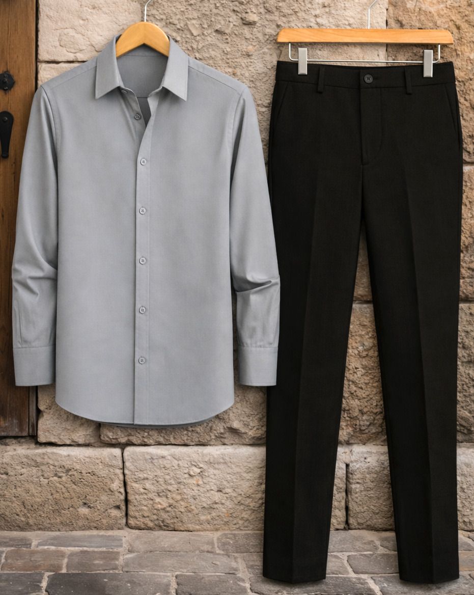 black deer Men Cotton Blend Shirt Pant Set-picture-31