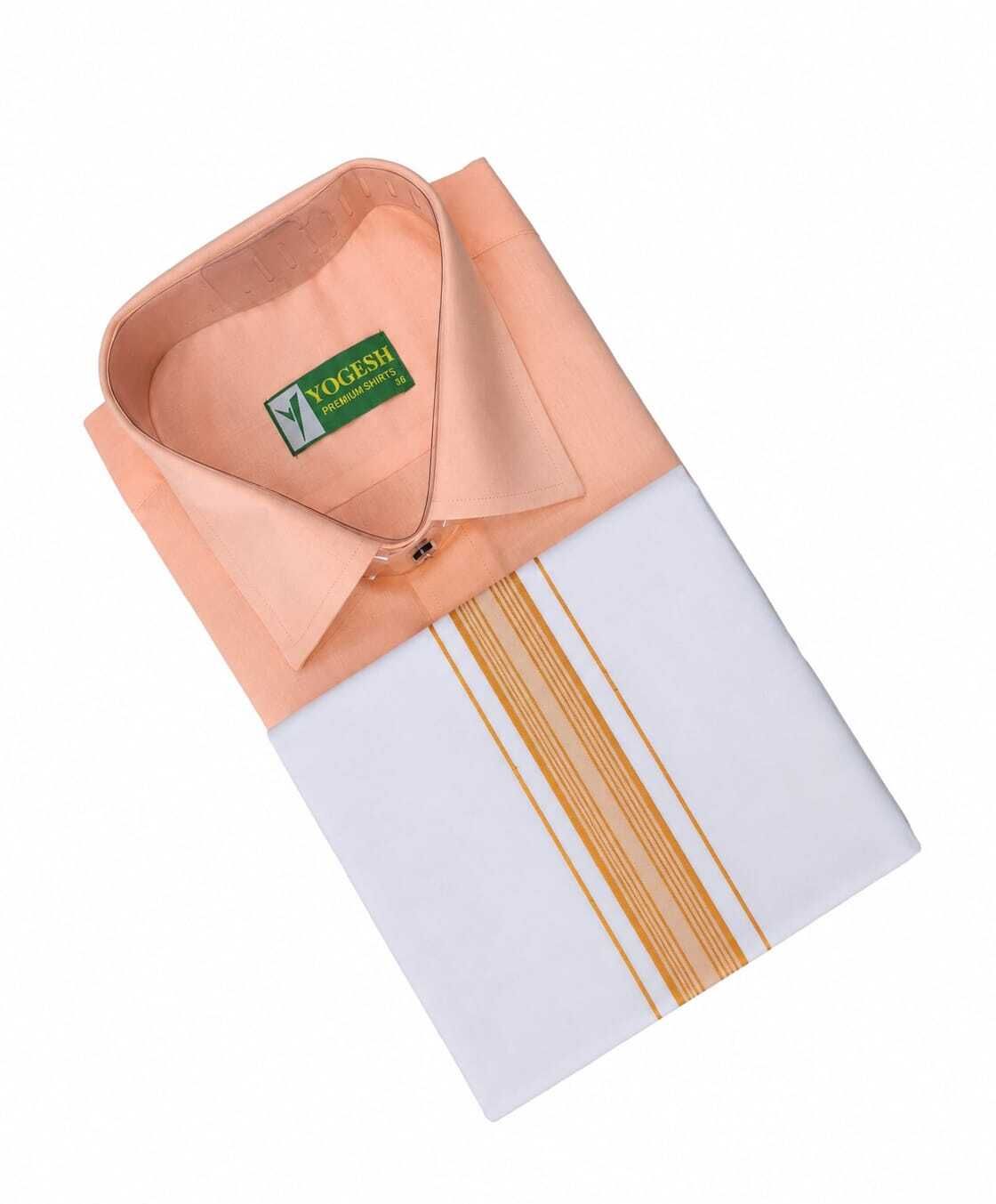 Men Pure Cotton Shirt Dhoti Set-image-7