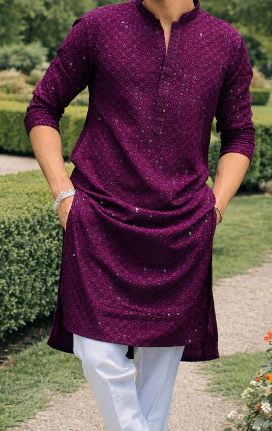 aayanvi enterprise Men Chiffon Kurta Set-picture-28