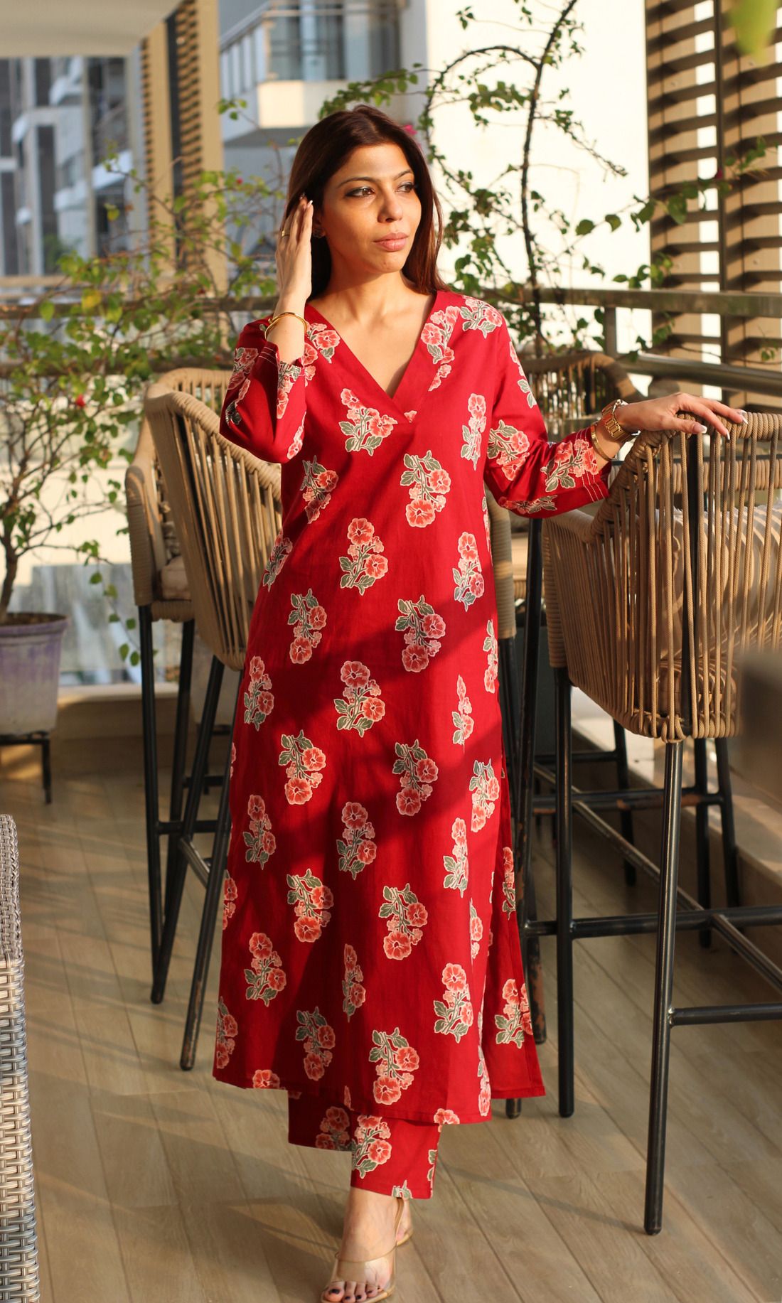 houseofcommon Women Viscose Rayon Kurti Pant Set-picture-23