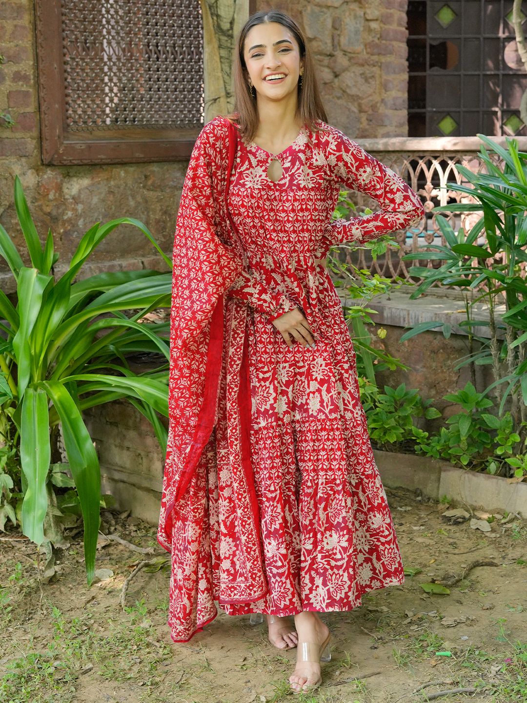 libas Women Cotton Blend Kurta Churidar Dupatta Set-picture-12