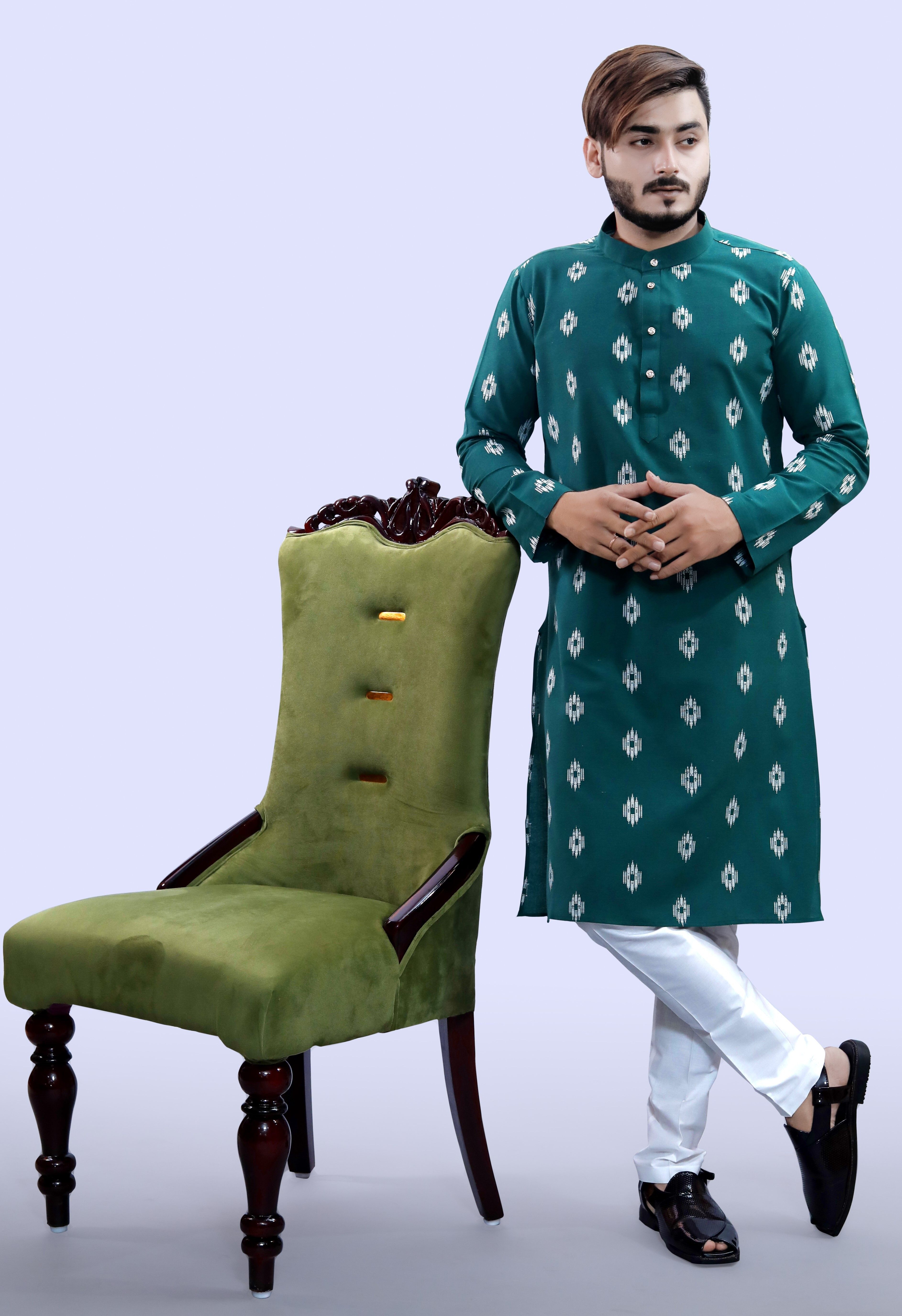 tibra collection Men Cotton Blend Kurta Pyjama Set-picture-20