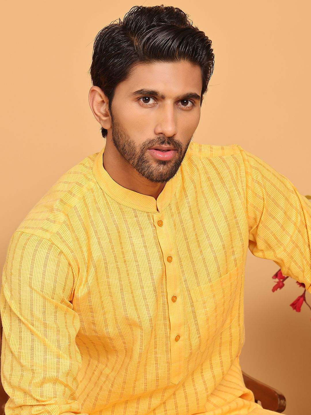 jompers Men Pure Cotton Kurta Pyjama Set-picture-13