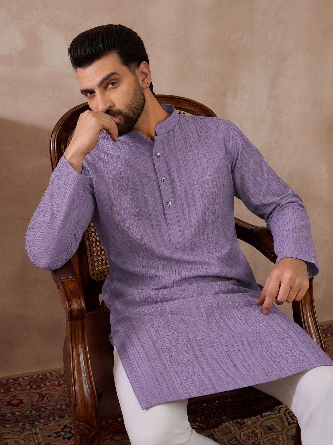 cellux Men Cotton Rayon Kurta Pyjama Set-picture-28