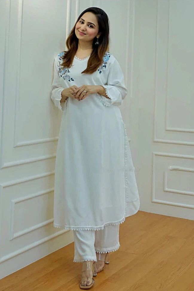 tulsi fab Women Viscose Rayon Kurta Pant Set-picture-16