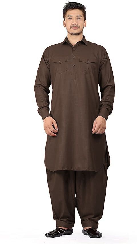 Men Cotton Blend Kurta Pyjama Set-image-14