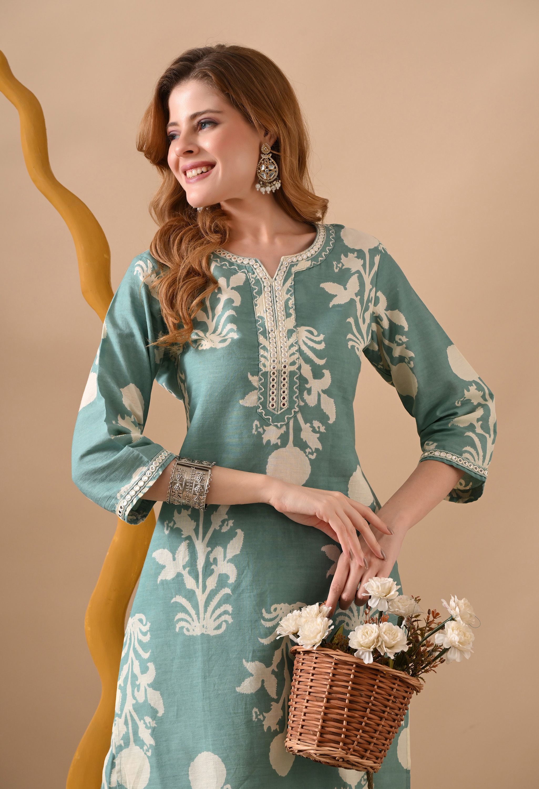 Women Pure Cotton Kurta Pant Set