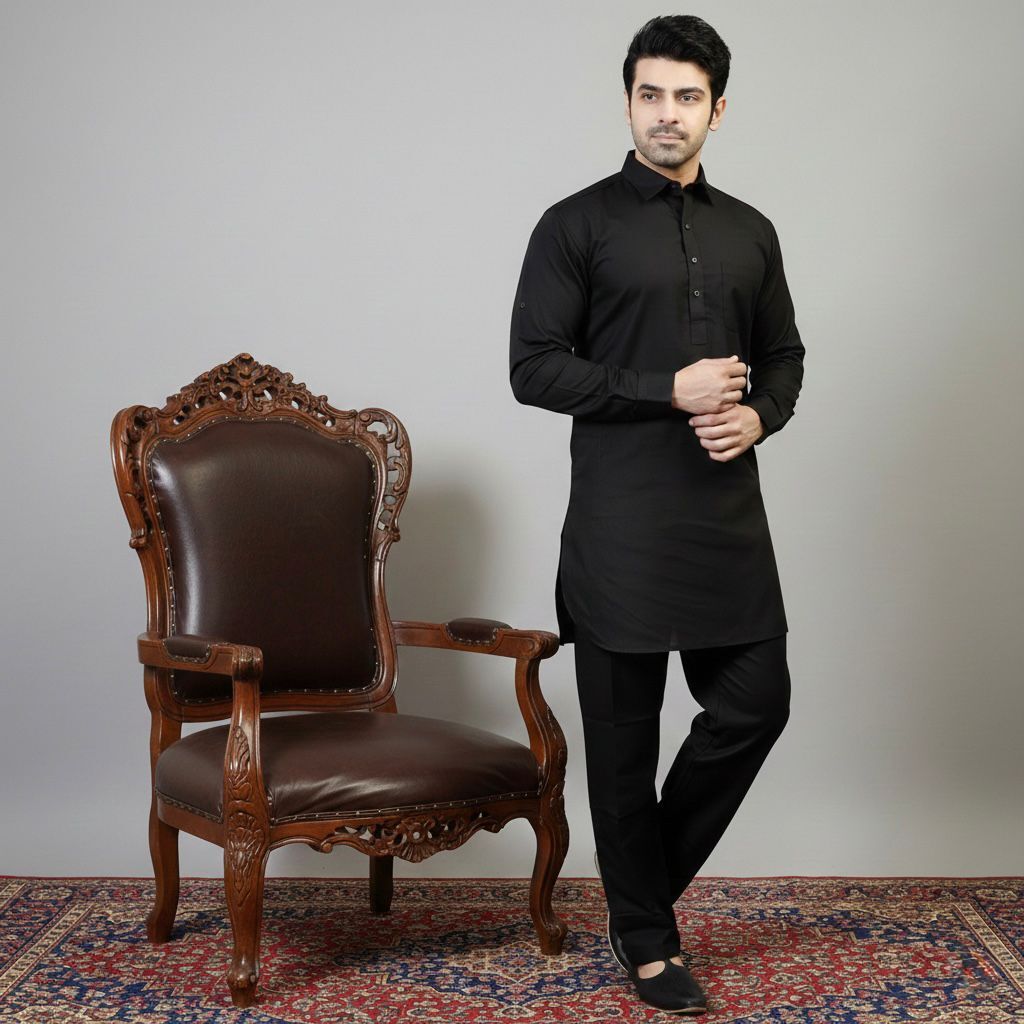 cf comfort first Men Pure Cotton Kurta Pyjama Set-picture-11