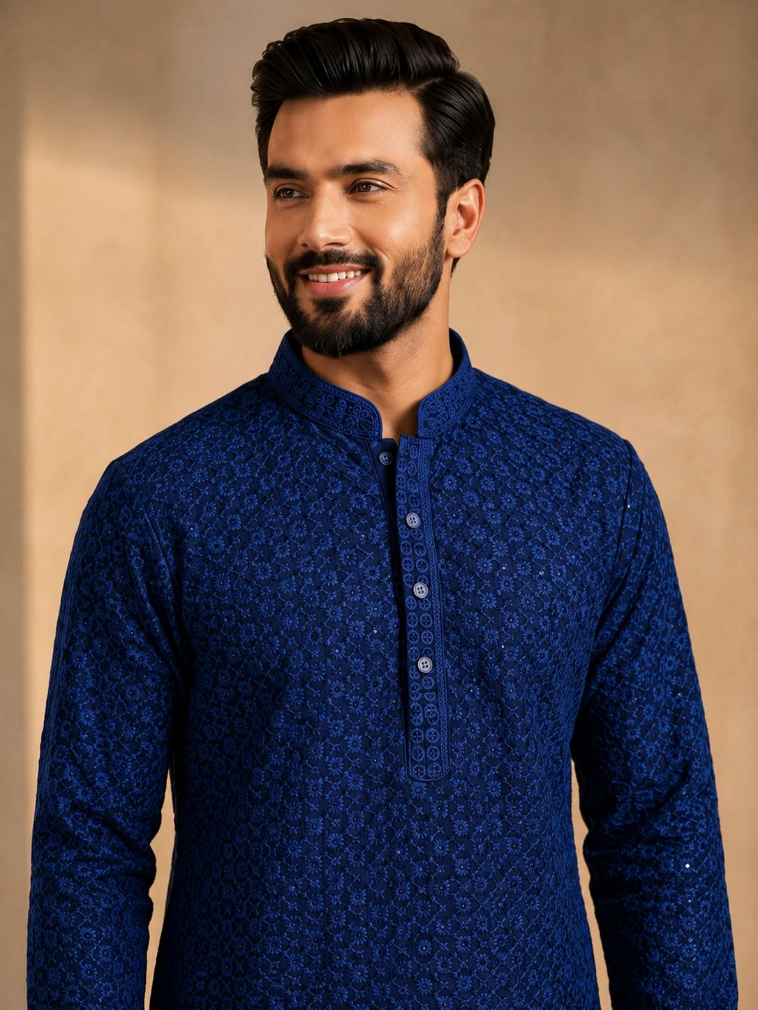aayanvi enterprise Men Chiffon Kurta Set-picture-26