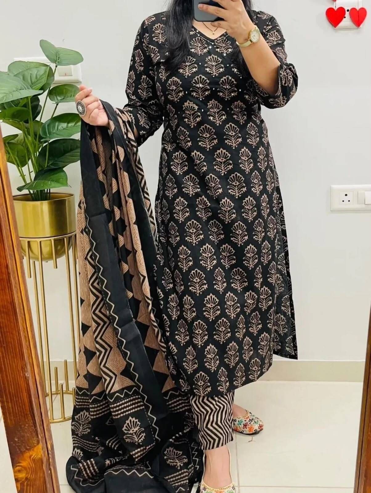 Women Viscose Rayon Kurta Pant Dupatta Set-image-34