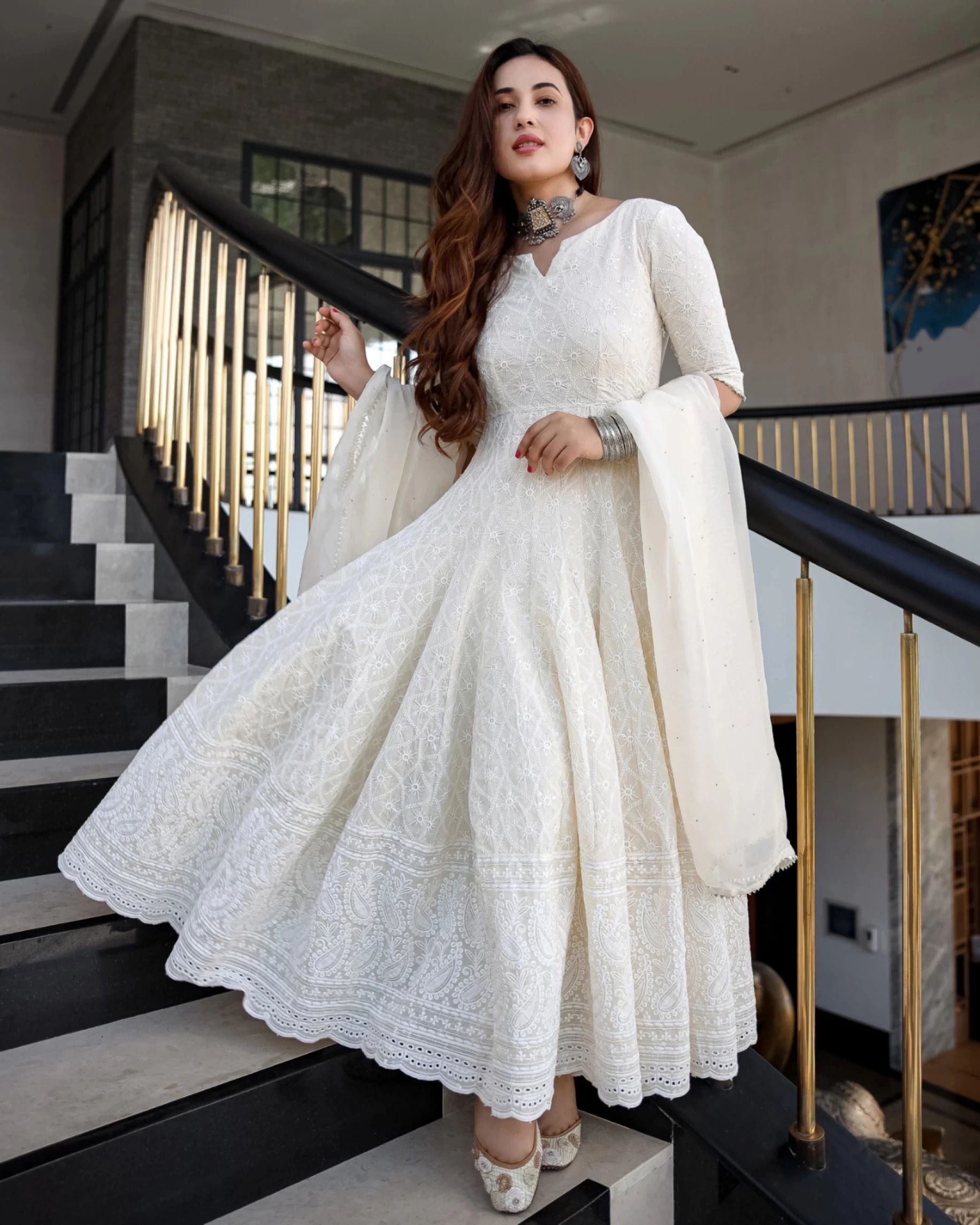 Women Cotton Blend Kurta Dupatta Set-image-44