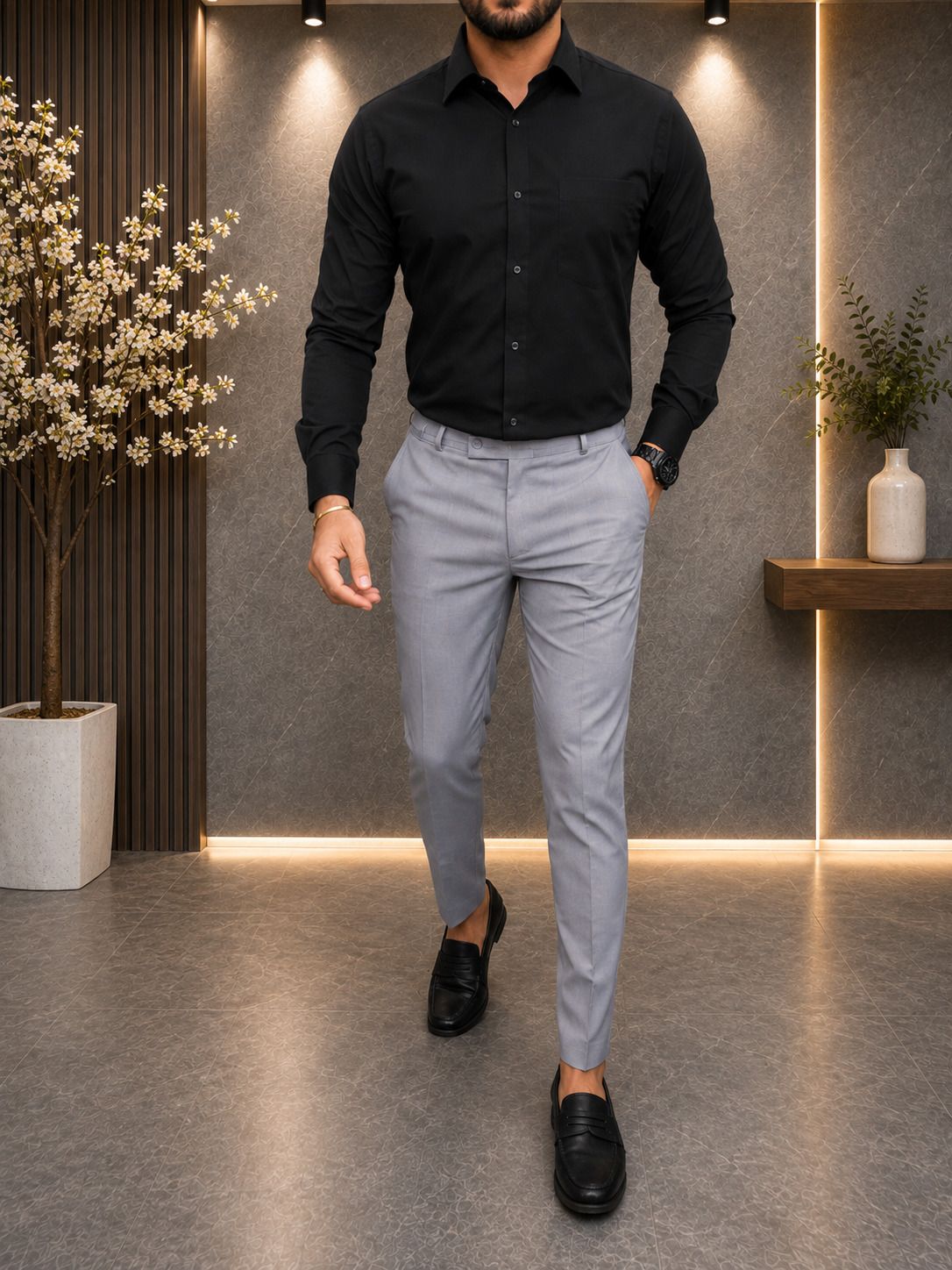 khodiyar fashion Men Cotton Blend Shirt Pant Set-picture-39